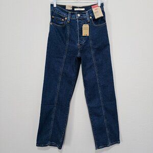 NWT Levi's Ribcage Straight Ankle Jeans Super High Rise 90s Size 27 Seamed